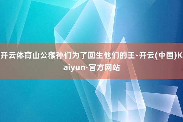 开云体育山公猴孙们为了回生他们的王-开云(中国)Kaiyun·官方网站