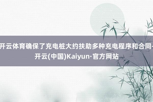 开云体育确保了充电桩大约扶助多种充电程序和合同-开云(中国)Kaiyun·官方网站