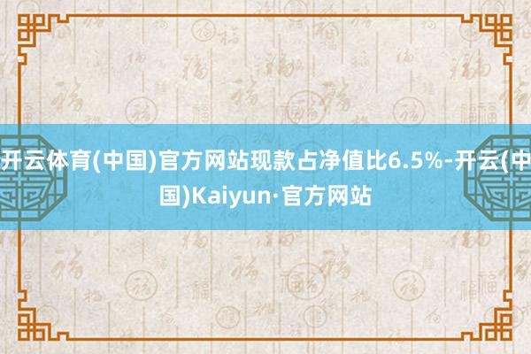 开云体育(中国)官方网站现款占净值比6.5%-开云(中国)Kaiyun·官方网站