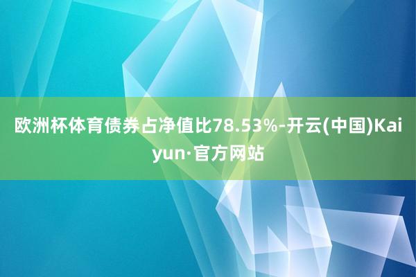 欧洲杯体育债券占净值比78.53%-开云(中国)Kaiyun·官方网站